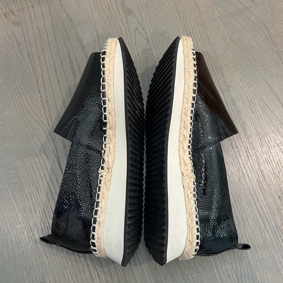 DKNY Black and White Espadrille Slip-Ons - Picture 5 of 7